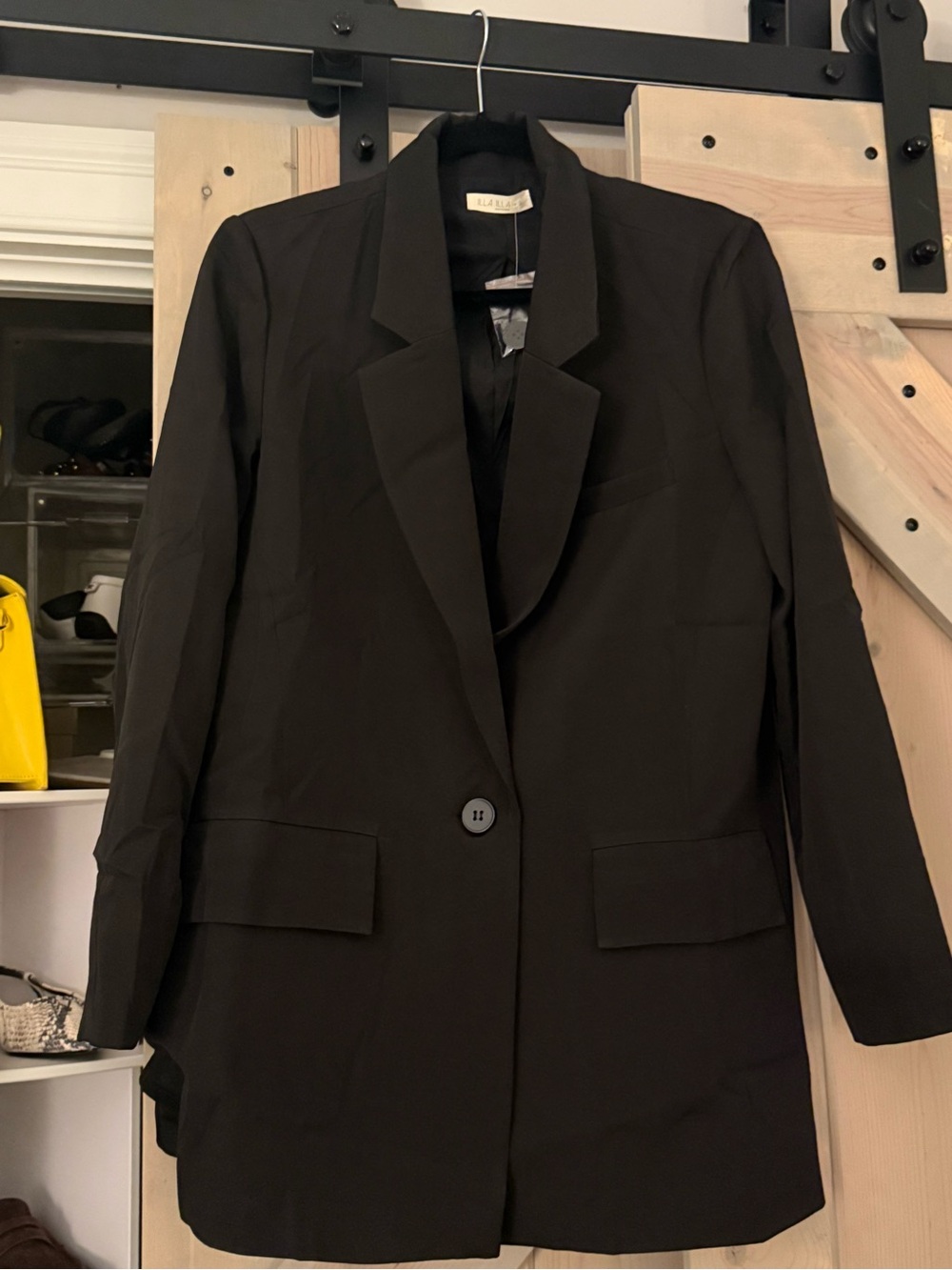 NWT ILLA ILLA Women's Black Single-Button Blazer